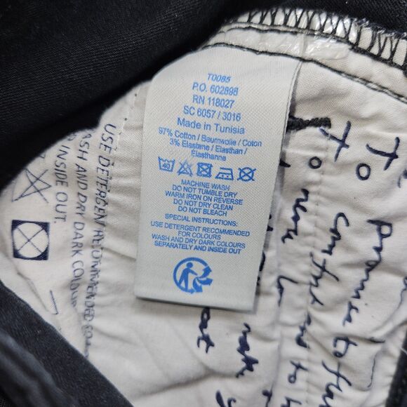 Boden Womens Black Jeans The Brighton Biker Skinny Size 6 Zipper Pockets - Picture 11 of 13